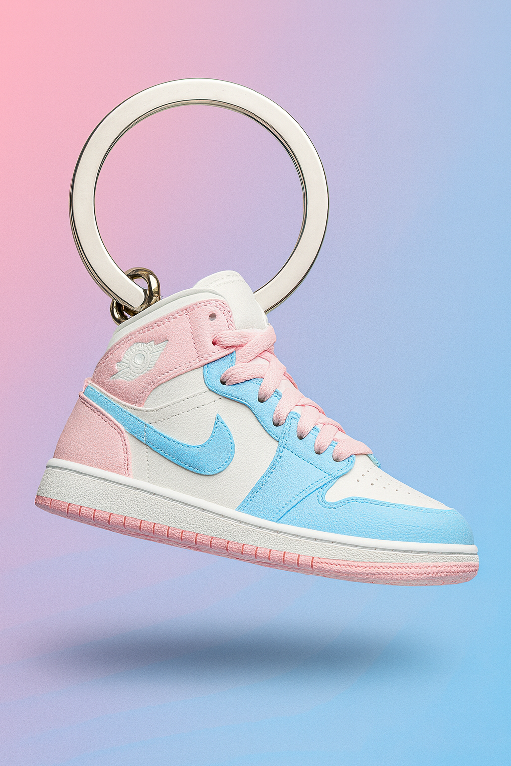 UNC Blue/Pink Colorway Jordan Keychain